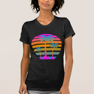 COREY TIGER RETRO SUNSET HANDFLATAN TRÄD T SHIRT