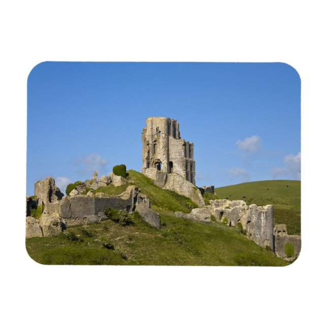 Corfe Castle, Corfe, Dorset, England Magnet (Horisontell)