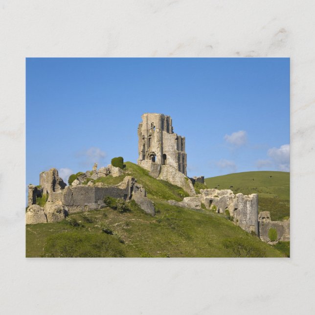 Corfe Castle, Corfe, Dorset, England Vykort (Framsida)