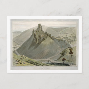 Corfe Castle från "A Voyage Around Underbar Britai Vykort