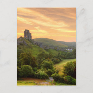 Corfe Castle soluppgång Vykort