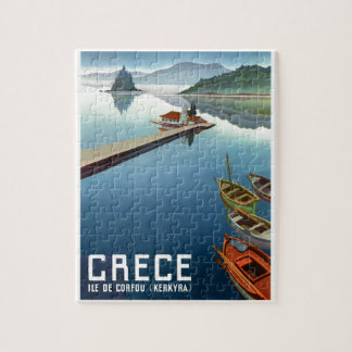 Corfu 1949 Grekland reser affischen Pussel