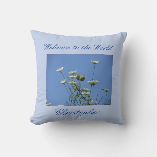 Corfu Cream Wildblommor Nursery Kudde (Framsida)