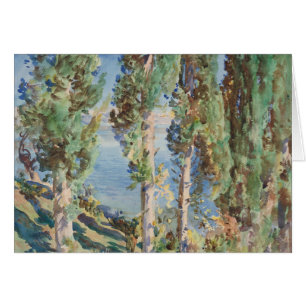 Corfu Cypresses av John Singer Sargent Hälsningskort