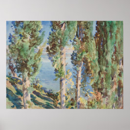 Corfu Cypresses av John Singer Sargent Poster