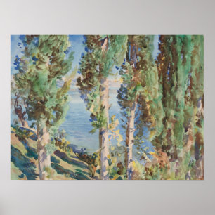 Corfu Cypresses av John Singer Sargent Poster