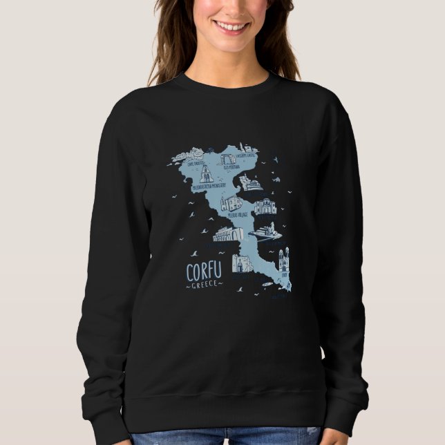 Corfu Greece Corfu T Shirt (Framsida)