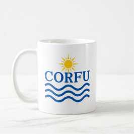 CORFU Grekland, Sol Vinkarare Kaffemugg