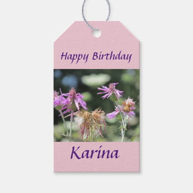 Corfu Lilac Wildblommor Presentetikett (Framsidan)