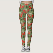 Corfu Red Poppies Leggings