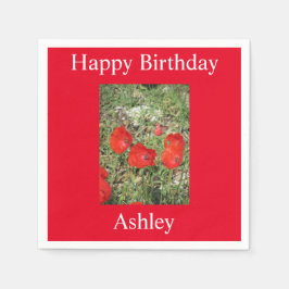 Corfu Red Poppies Pappersservett