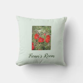 Corfu Red Poppies Personlig Cushion Kudde
