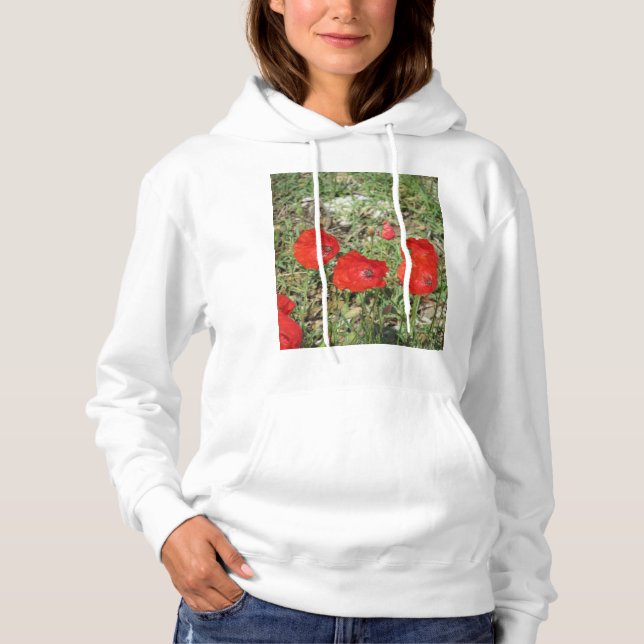 Corfu Red Poppies T Shirt (Framsida)