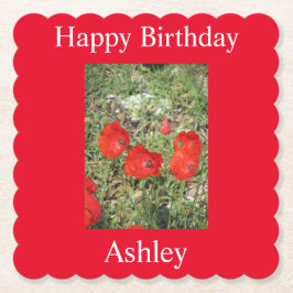 Corfu Red Poppies Underlägg Papper