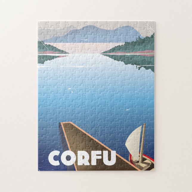 Corfu Resemässigt affisch Pussel (Vertikal)
