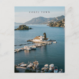 Corfu Town Vlacherna Monastery Scenic Vykort