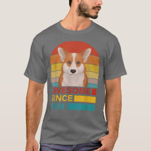 Corgi 1984 Birthday Funny Vintage Corgi Retro Sol T Shirt