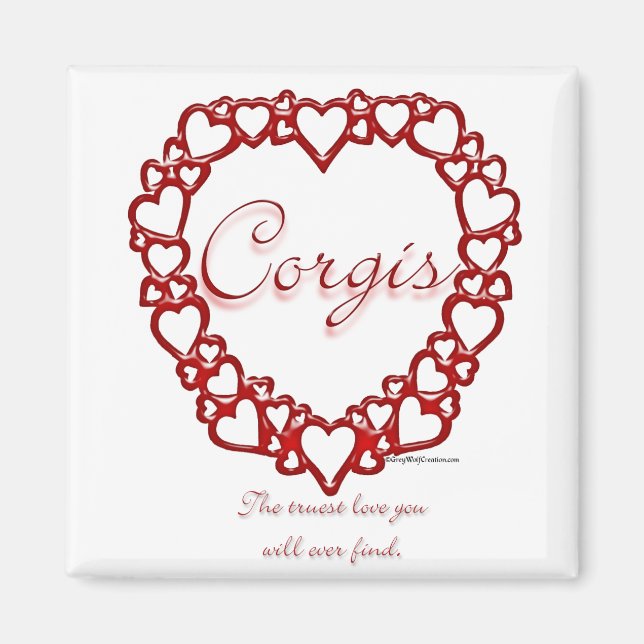 Corgi Äkta kärlek Magnet (Framsidan)