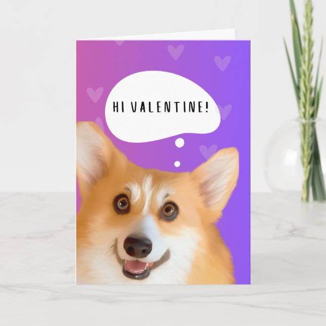 Corgi Alla hjärtans dag-kort Kort (Framsida)