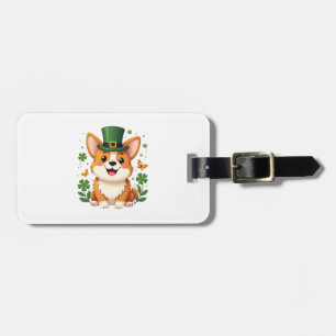 Corgi Älskare Shamrock Glad St Patricks Day Bagagebricka