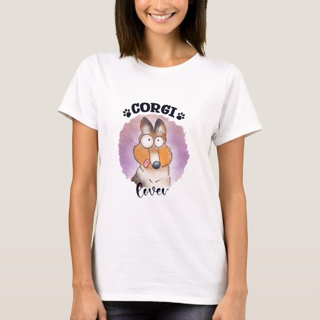 Corgi Älskare T Shirt (Framsida)