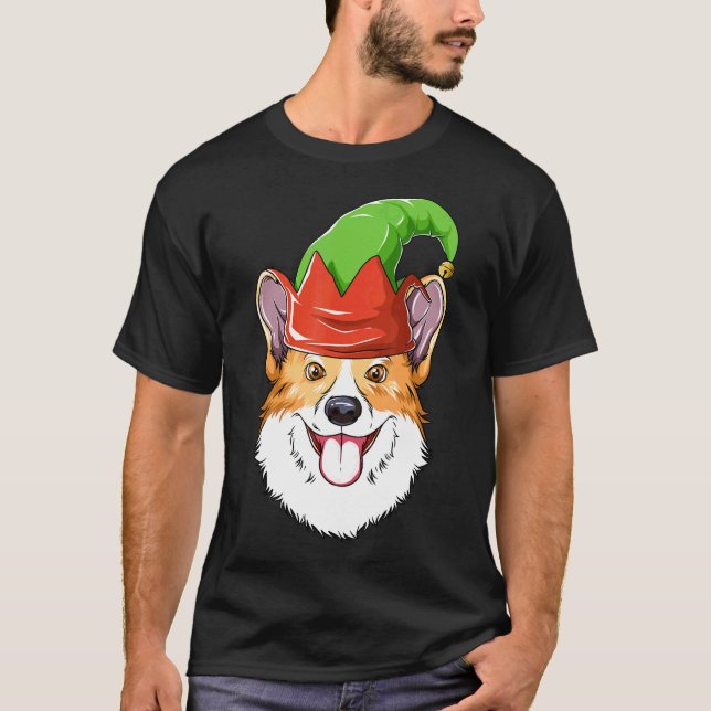 Corgi Alvhätta Jul Corgi   T Shirt (Framsida)