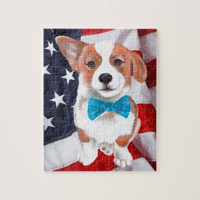 Corgi Amerika Pussel (Vertikal)