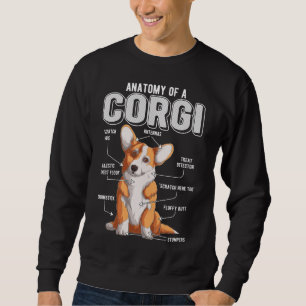 Corgi Anatomy Rolig hund Lång Ärmad Tröja