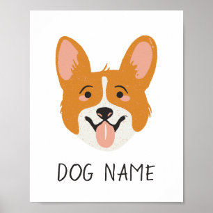 CORGI-Anpassade - lägg till Hund Namn Poster