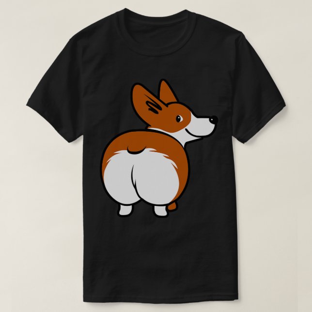 Corgi Ansikte Mask T Shirt (Design framsida)