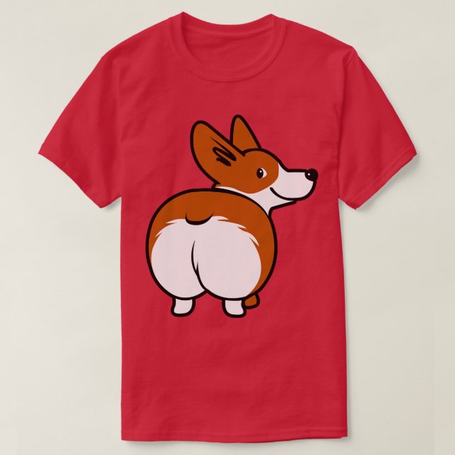 Corgi Ansikte Mask T Shirt (Design framsida)