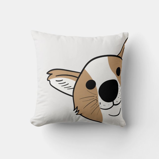 Corgi Ansikte Pet Bed Kudde (Framsida)