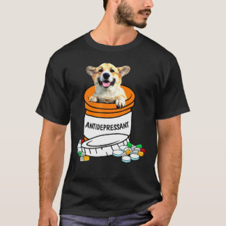 Corgi Antidepressiva läkemedel Corgi Cute Hund T Shirt
