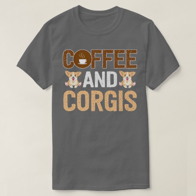 Corgi Apparel för Corgi Älskare Hund koffeinkaffe T Shirt (Design framsida)