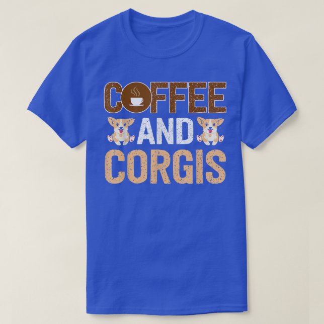 Corgi Apparel för Corgi Älskare Hund koffeinkaffe T Shirt (Design framsida)