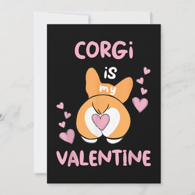 Corgi är min Valentine Julkort (Framsida)