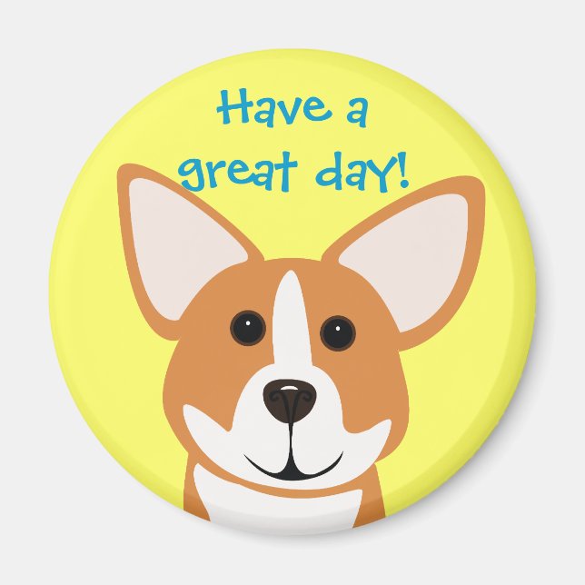 Corgi Art Magnet Hälsning (Framsidan)