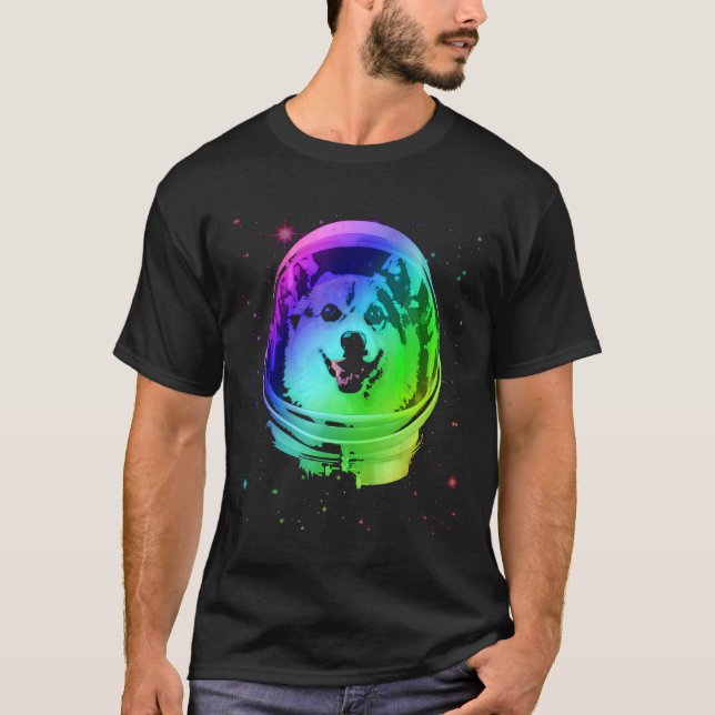 Corgi-astronaut i yttre rymden t shirt (Framsida)