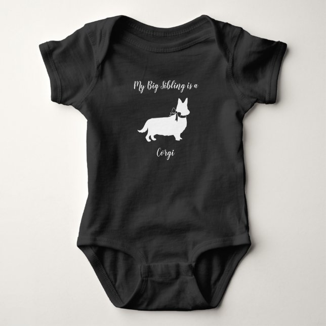 Corgi Baby Shower Hund T Shirt (Framsida)