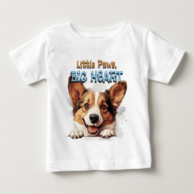 Corgi Baby Tröja | Små Tassar Stort Hjärta (Framsida)