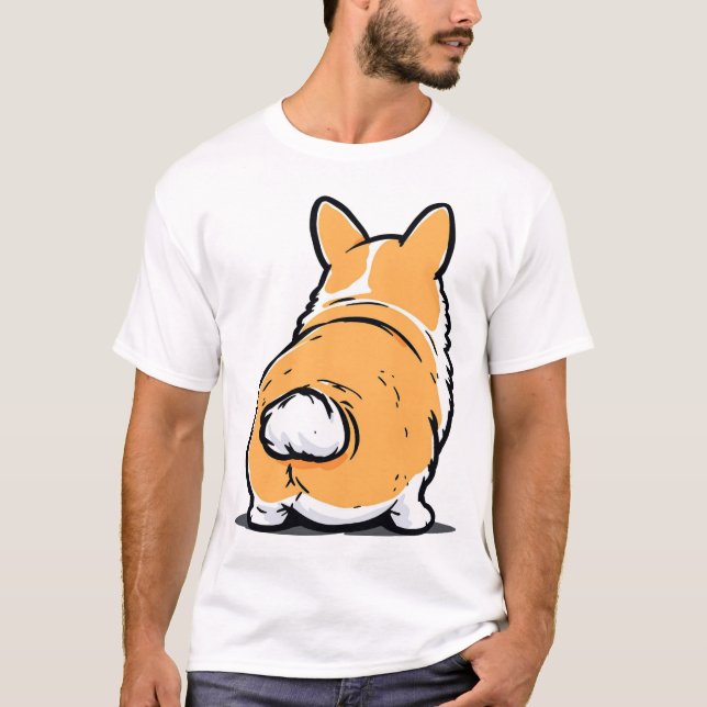 Corgi Backside T Shirt (Framsida)