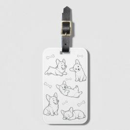 Corgi Bagage Tag Cute Hund Resa Tag Bagagebricka