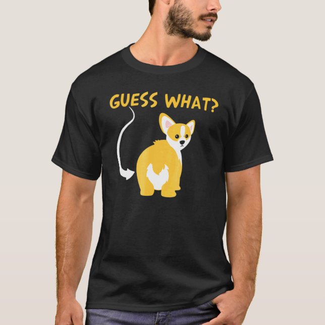 Corgi Bak Hund Hund T Shirt (Framsida)