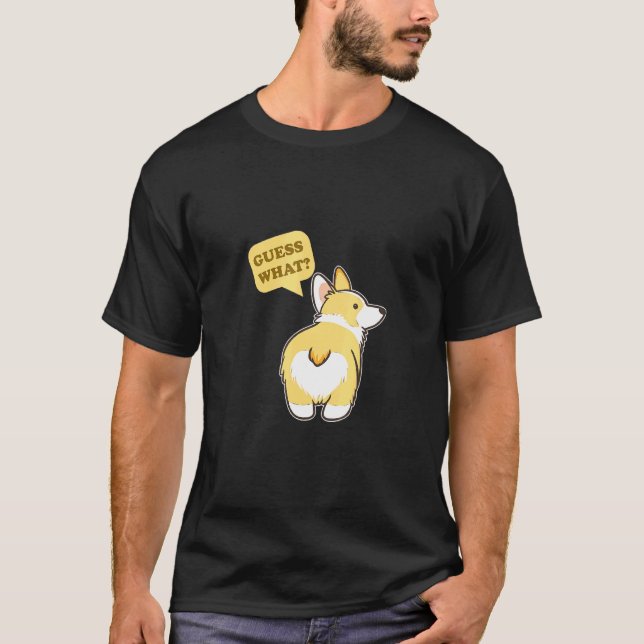 Corgi Bak Hund T Shirt (Framsida)