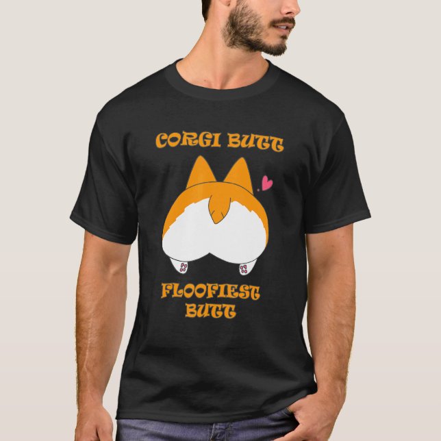 Corgi bak  Hund T Shirt (Framsida)