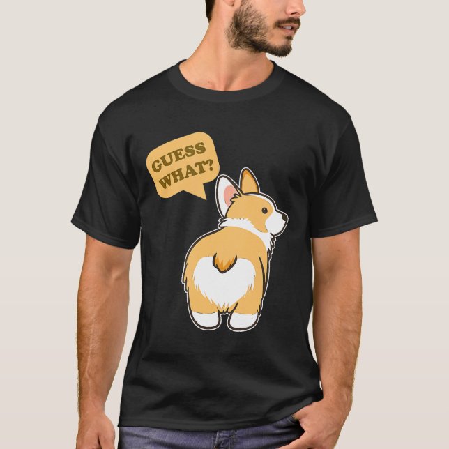 Corgi Bak Hund   T Shirt (Framsida)