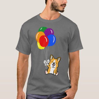 Corgi Balloon Gay pride-234 T Shirt