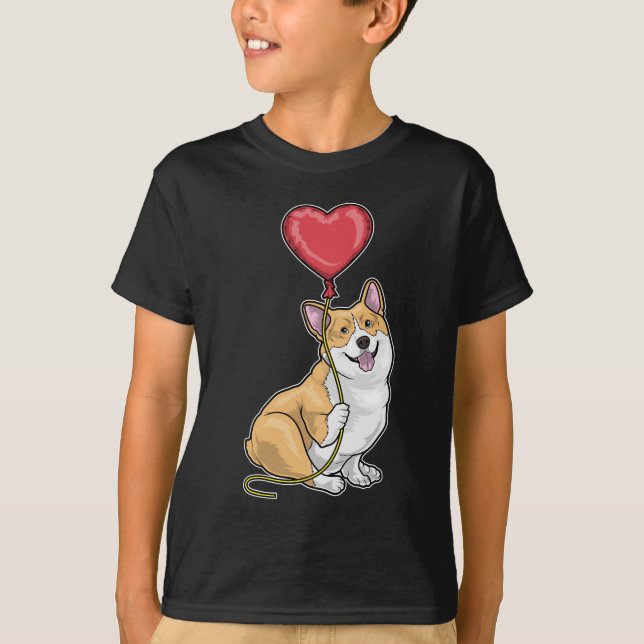 Corgi Balloon T Shirt (Framsida)