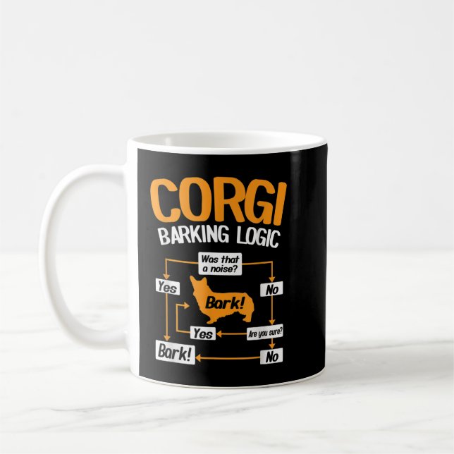 Corgi Bark Logic Kaffemugg (Vänster)
