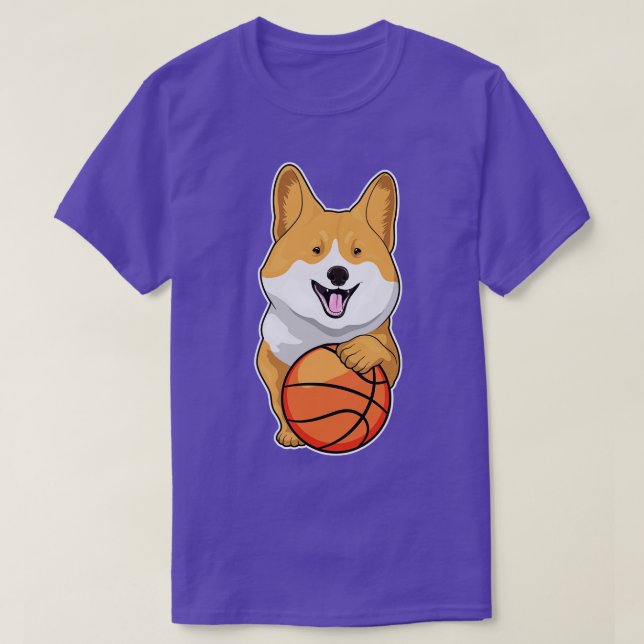 Corgi Basketball Player Basketball T Shirt (Design framsida)